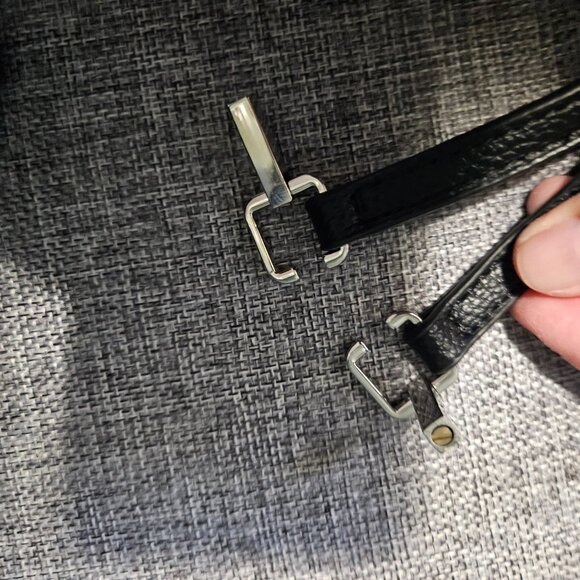 Fashion Small Side Bag Crossbody Bag Black Vegan Leather Silver Hardware - NWT - Picture 13 of 16